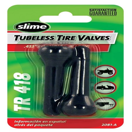 Devcon Slime Rubber 60 psi Tubeless Tire Valve 2 pk 2081-A